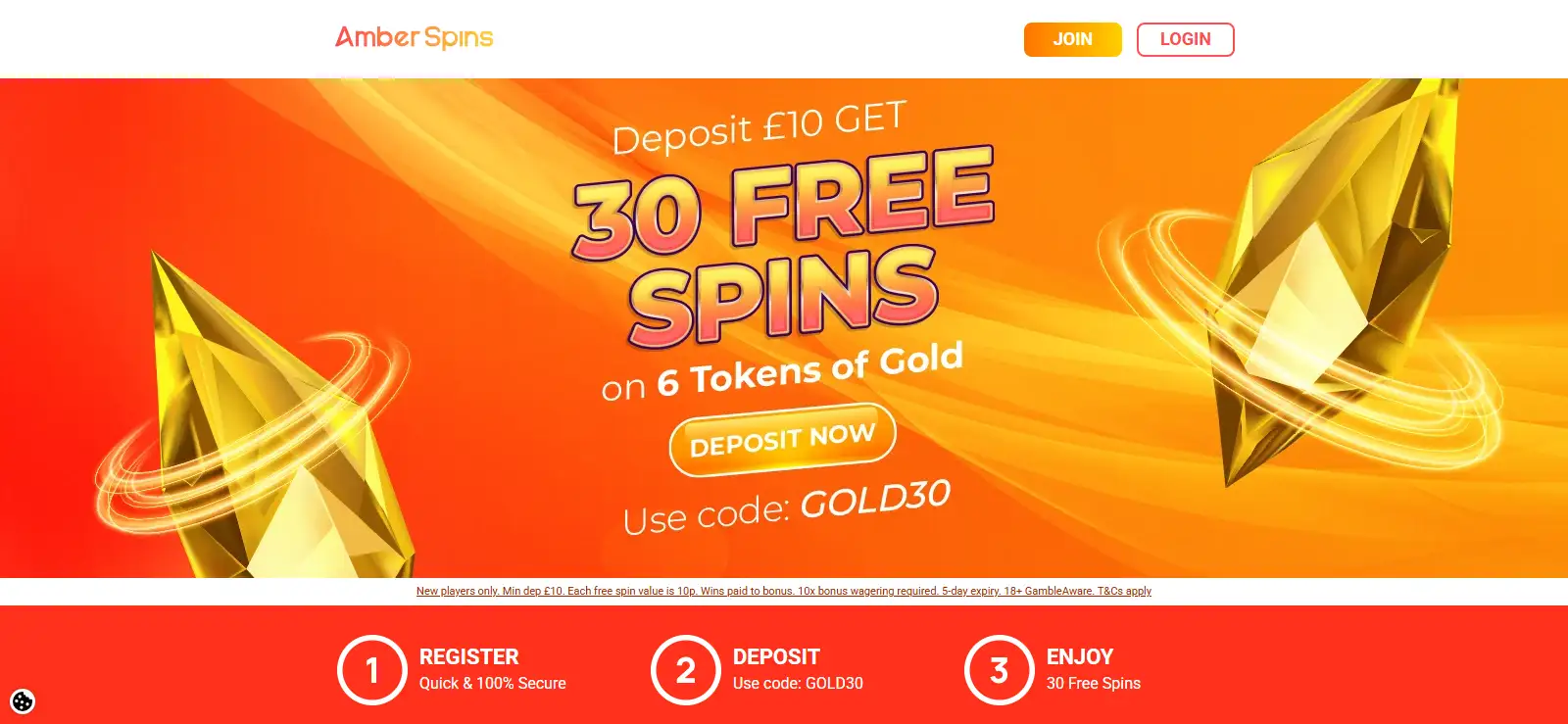 Amber Spins Bonus and Free Spins for UK Players